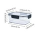 thumbnail image 2 of Recipientes de vidrio para almacenamiento de alimentos con tapas - Juego de 3 piezas (450ml, 800ml, 1100ml) Hermético para nevera y microondas sin BPA, 2 of 2