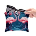 thumbnail image 6 of FeBohao 2 PCS Cosmetic Shrapnel Bag Sturdy Makeup Toiletry Bags Wallet Vegan Leather Compact Large Accessories Trendy Baby Lipsticks Glam Travel Size Cosmetology School Flamingo, 6 of 6