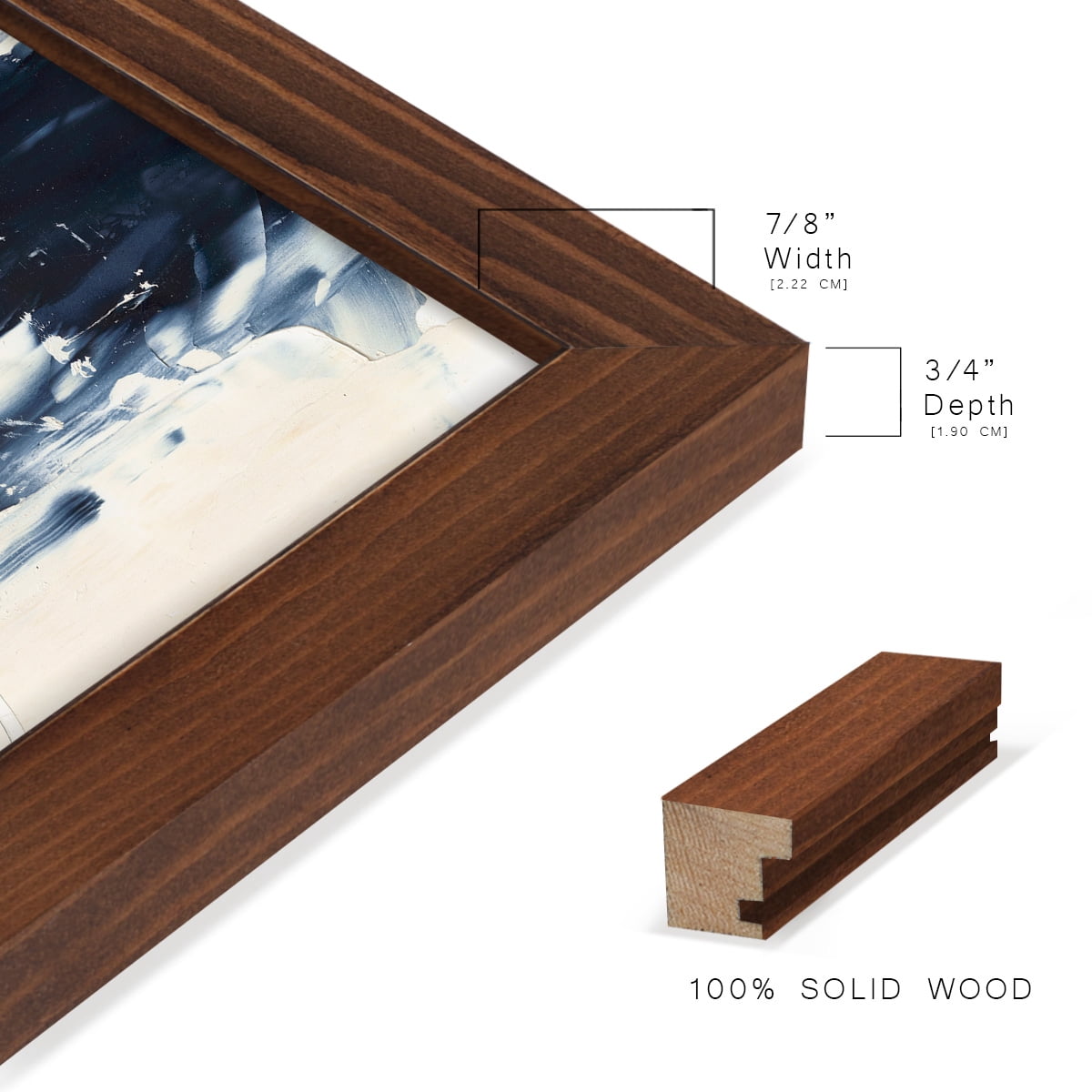 Wave Rider II -Framed Print w/glass-Chestnut