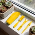 thumbnail image 5 of 4Pcs Mini Gardening Tool Set With Soil Scoop & Shovel & Rake & Dibber Durable Planting Kit For Succulents Indoor Houseplants(Yellow-14.5Cm), 5 of 5