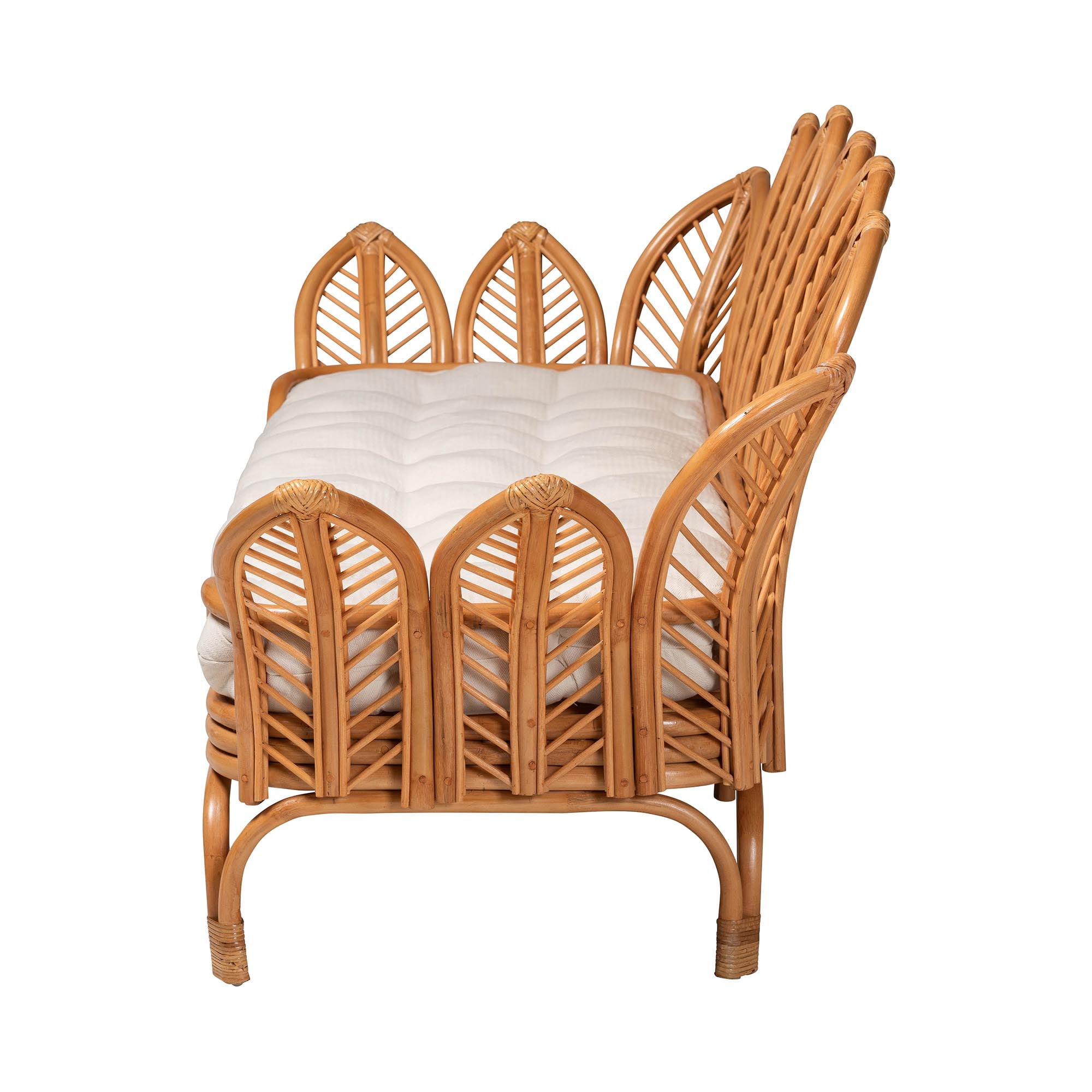 Bali & Pari Loften Open Work Frame Boho Twin Size Daybed Light Honey