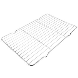 Tebery 4 Pack Black Heavy Duty Wire Cooking Rack Baking Racks Nonstick Baking Cooling Grid for Roasting Cooking Grilling Drying 16 x 10 Black 4pc Walmart