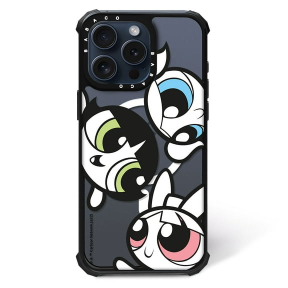 Schockproof Phone Case, Compatible with Magsafe for Apple IPHONE 15 Original and Officially Licensed The Powerpuff Girls Pattern The Powerpuff Girls 014, TPU Case