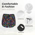 thumbnail image 6 of Lsque Colorful Excavator Printed Women's Running Shorts with Liner Pockets,Elastic Quick Dry Workout Athletic Gym Yoga Shorts,Womens High Waist Shorts-XX-Large, 6 of 9