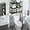 Black, variant on Over-The-Toilet Storage Rack - Freestanding Over The Toilet Storage Cabinet with Paper Holder & Hooks, Bathroom Organizers and Storage, Brown Black, 3 Tiers (61" H)