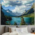 thumbnail image 2 of BCIIG Mountains Lake Trees Tapestry Wall Hanging Unique Style for Home Decor, Graphic Tapestries for Living Room Bedroom Dorm, 4 Sizes Available 40x60inch, 2 of 6