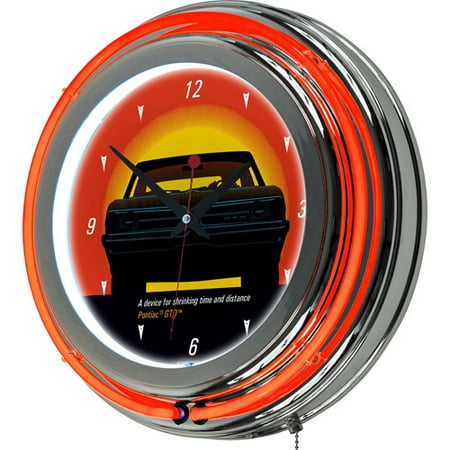 Trademark Global Pontiac GTO Time and Distance Double Ring Neon Clock