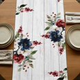 thumbnail image 5 of Table Runners 90 Inches Long Dress Scarves, Pink Valentine's Day Farmhouse Coffee/Dining/Kitchen Table Runner for Living Room, Spring Floral Eucalyptus Leaves Wooden 13x90 Inch, 5 of 9