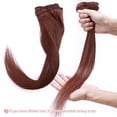 thumbnail image 4 of Benehair 100% Real Remy Human Hair Extensions Clip In 8Pcs Hair Weft Full Head Women Soft Hair Straight Long 20" 70g, 4 of 12