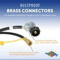 thumbnail image 3 of Flame King 8FT 90° Low-Pressure Propane Regulator Quick Connect Hose for RVs, Grills & Heaters, 3 of 5