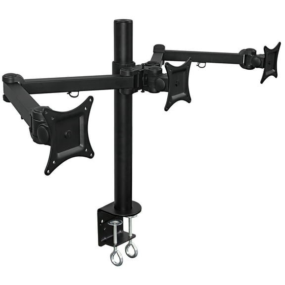 Mount-It! Triple Monitor Desk Mount | Fits 13"-24" Computer Screens | Full Motion