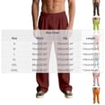 thumbnail image 3 of Yaoyar Men's Drawstring Elastic Waist Straight Leg Pockets Lightweight Breathable Casual Loose Fit Trousers, 3 of 5