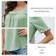 thumbnail image 2 of Camiseta casual de verano para mujer, camiseta corta con volantes de verano para mujer, camiseta de verano para mujer, máxima comodidad, 2 of 9