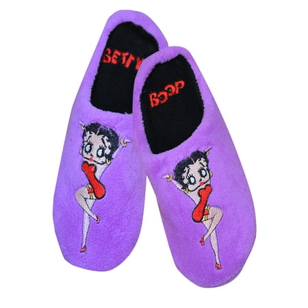 

Betty Boop Women s Betty Boop Purple Scuff Slippers