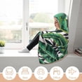 thumbnail image 6 of Tropical Jungle Banana Leaf Hooded Blanket Wearable Cloak Hoodies Throw Cape Wrap Poncho for Bed Sofa and Lounge Chair, 6 of 6