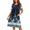 Navy Blue, variant on Oudiya Women Moo Moos House Dresses Button Short Sleeve Floral Mumu Nightgown with Pocket, S-3XL