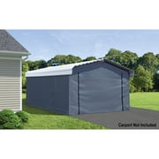 Arrow 12 x 20 x 8 ft Grey Carport Enclosure Kit
