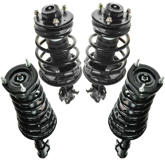TRQ Front and Rear Strut & Coil Spring Assembly Set Driver & Passenger Sides Fits Select 97-01 Toyota Camry 99-01 Solara