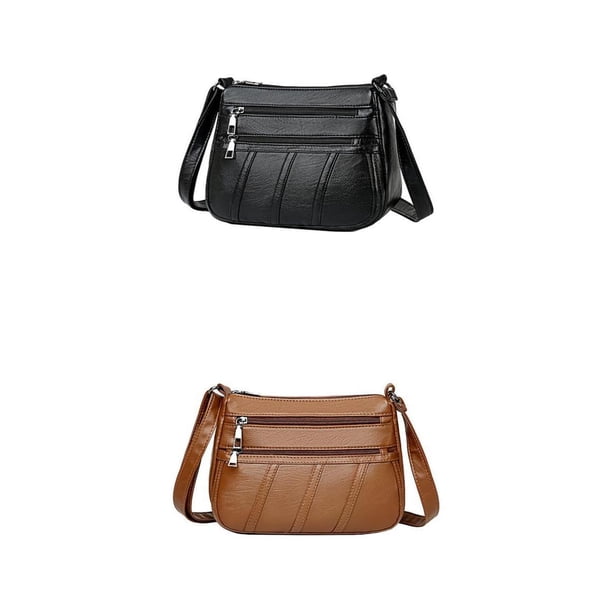 2 Uds., Cruzado para Mujer, de Hombro Suave para Mujer, de Piel Sintética jinwen Bolsos cruzados