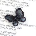 thumbnail image 3 of Mariposas media malla del brillo 50P con la decoración de del diamante 3cm Color selección de U Negro Colco Decoración de la mariposa de la media de DIY, 3 of 8