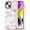 Clouds, variant on for iPhone 13 / iPhone 14 Case Cute - Compatible with Magsafe - Military-Grade 20 ft Drop Protection Shockproof Phone Case - Funny Skeleton Design (6.1") Glitter Pink