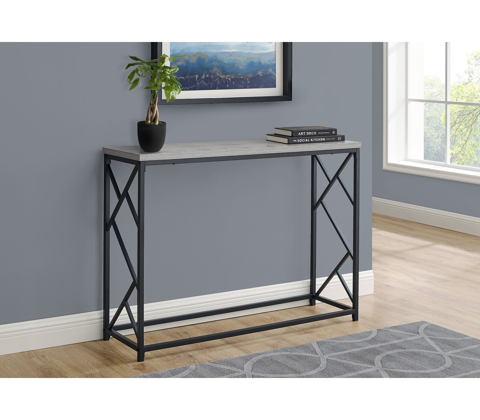 Shiena 44" Console Table, Weight Capacity 50 lb., Supplier Intended