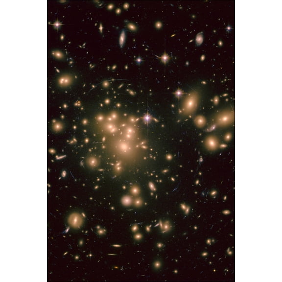 24"x36" Gallery Poster, Abell 1689 captured by the Hubble Space Telescope