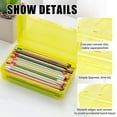 thumbnail image 6 of Pencil Case, Large Clear Pencil Box Case, Plastic Crayon Marker Box with Snap-tight Lid, Plastic Pencil Case, Plastic Pencil Box, Crayon Box Storage, Art Craft Marker Organizer on Clearance, 6 of 6