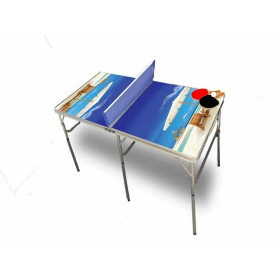 Beach Gazebo Portable Table Tennis Ping Pong Folding Table w/Accessories
