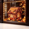 thumbnail image 3 of Racsoh Thanksgiving DIY Diamond Art Hanging Ornament, House Shaped Wooden Craft Kit, Handmade Fall Decoration, for Home Wall Door Tabletop (A), 3 of 6