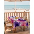 thumbnail image 2 of Outdoor Tablecloth with Umbrella Hole for Patio/Picnic/Party/Camping, Watercolor Floral Waterproof Table Cloth Rectangle Table Cover Washable, Spring Flowers Botanical Retro Beige (60"x 120"), 2 of 8