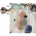 thumbnail image 5 of Valances for Windows, Modern Boho Abstract Geometric Watercolor Leaves Linen Kitchen Window Valances Rod Pocket Valances Curtains for Living Room Bathroom 54 x 18 Inch, 1 Panel, 5 of 6