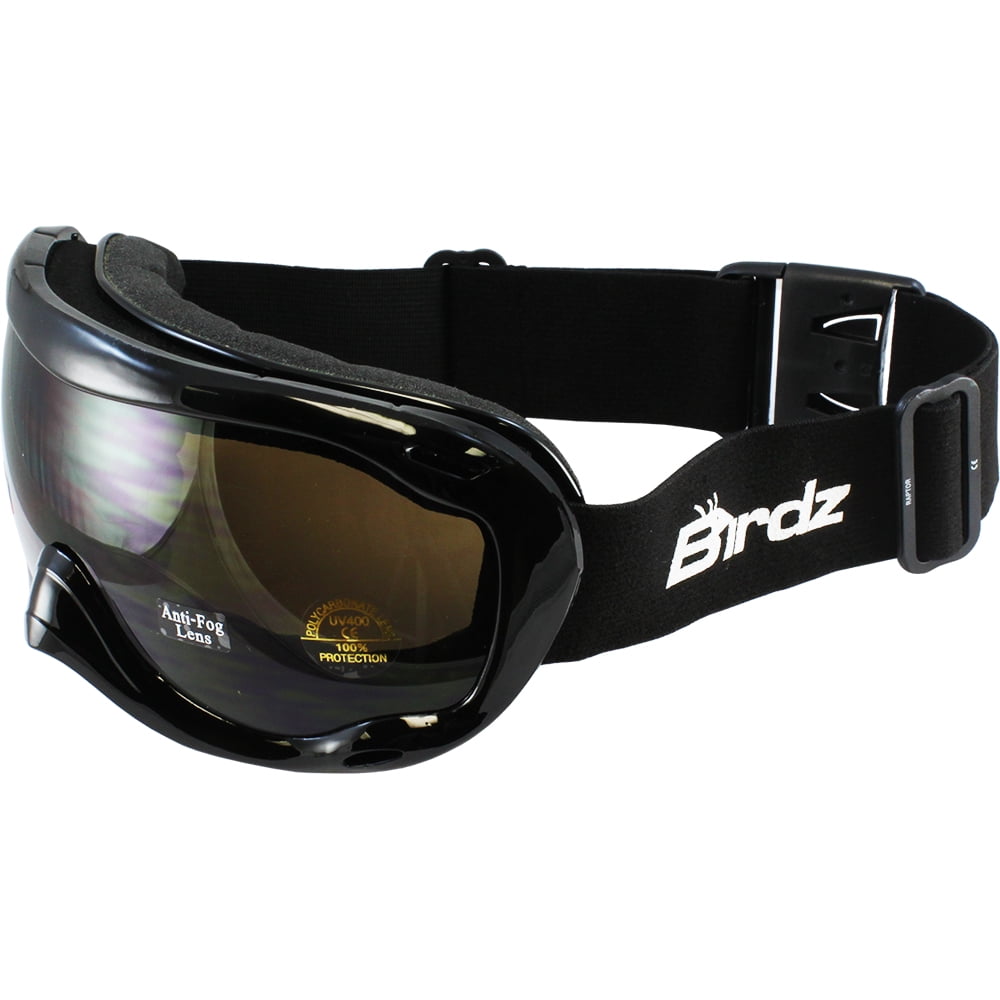 Anti-Fog & UV Lenses Vents On Top & Bottom Red Barron Style Riding Goggles 