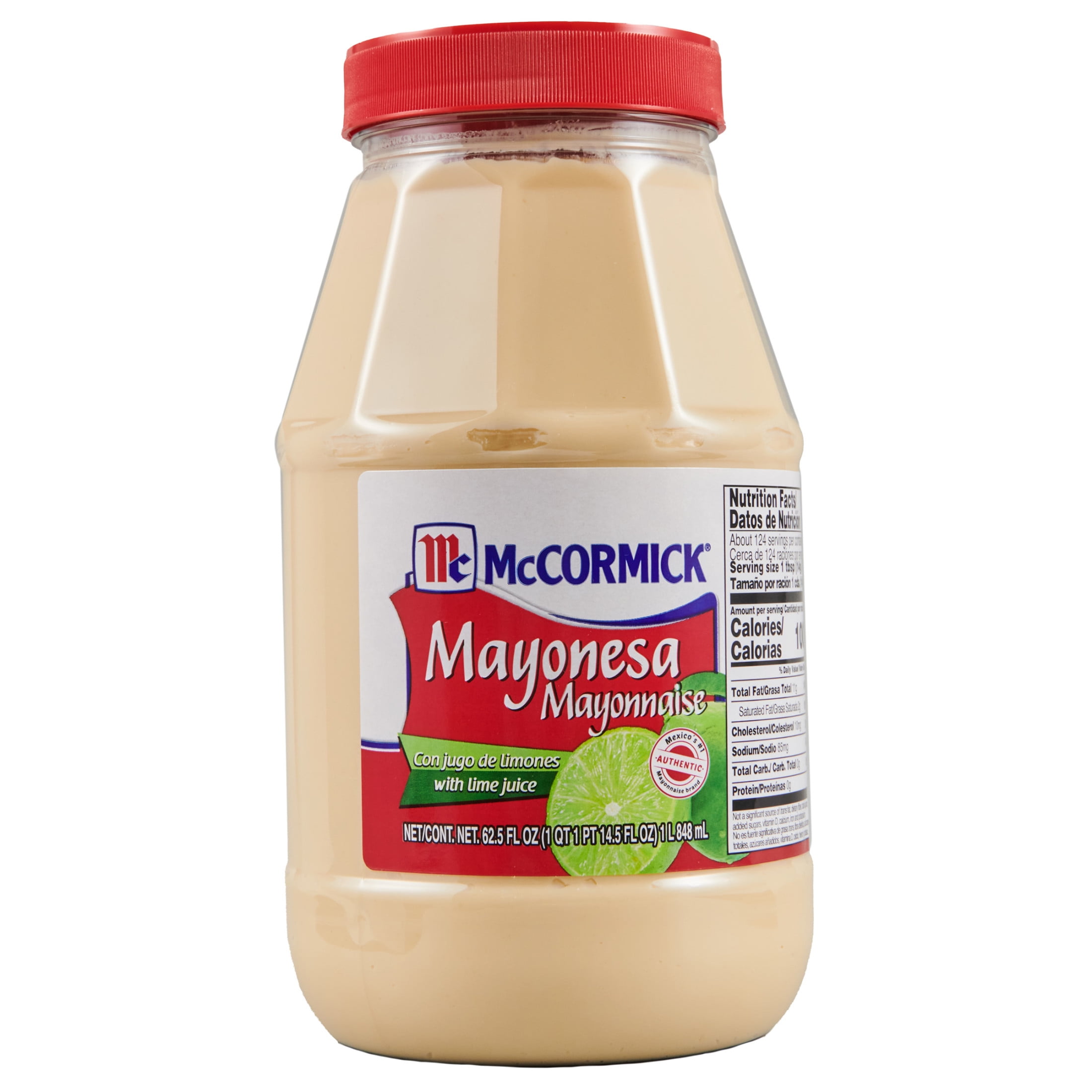 (6 pack) McCormick Mayonesa (Mayonnaise) With Lime Juice, 62.5 fl oz Jar