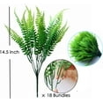 thumbnail image 3 of 18Pcs Artificial Plants Outdoors UV Resistant Fake Boston Fern Bushes Plastic Faux Plants Shrubs Greenery Plants for Indoor Outside Porch Planter Patio Window Box Garden Decor, 3 of 8