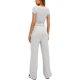 thumbnail image 2 of ZHAOCHENG Conjuntos de 2 piezas para mujer Conjuntos de salón Tops de manga corta fruncidos y pantalones de pierna ancha con cintura alta Conjuntos de chándal, 2 of 3