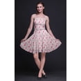 thumbnail image 4 of Bimba Robe Cocktail au-Dessus du Genou Smockée Florale pour Femmes Robe d'Été Fluide-Petite, 4 of 5
