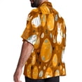 thumbnail image 3 of Easter Men's Hawaiian Button Down Printed Short Sleeve Summer Beach Shirts, 3 of 6