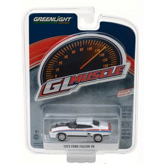 Greenlight Muscle Series New 1:64 19 Collection - White 1973 Ford Falcon XB Diecast Model Car by Greenlight