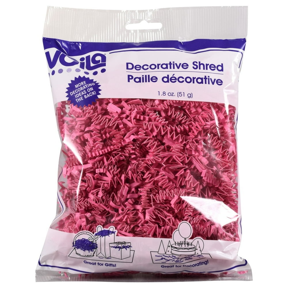 Crinkle Paper Voila Fuchsia Decorative Shredded Paper, 1.8 oz. 2
