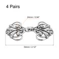 thumbnail image 2 of Cloak Clasp 4 Pairs Sew on Hooks and Eyes Vintage Cape Clasps Buckles(Silver), 2 of 6