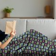 thumbnail image 3 of Geek Soft Flannel Fleece Throw Blanket, Various Cat Characters Wearing Geek Fashion Glasses and Hats Themed Graphic Print, Cozy Plush for Indoor and Outdoor Use, 60" x 80", Multicolor, by Ambesonne, 3 of 5