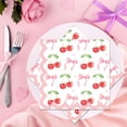 thumbnail image 4 of 100 Pcs Serviettes en Papier Cerise – Serviettes de Fête Jetables Cerise, 4 of 6