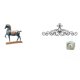 thumbnail image 1 of Figura de caballo,Figura de caballo Escultura animal coleccionable,Decoración de pared con pergaminos,Decoración de pared con pergamino,arte rústico de metal,Figura, 1 of 8