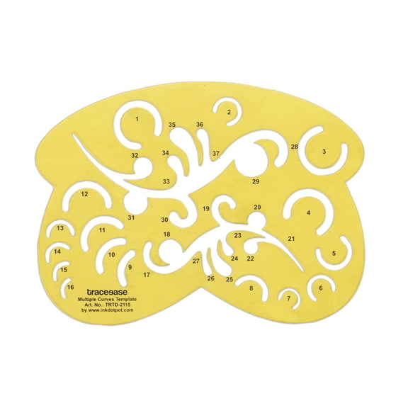 Traceease Geometric Drafting Multi Curve Template Drawing Stencil, Designing Template Measuring Ruler
