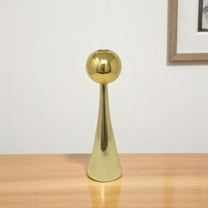 10" Gold Stainless Steel Tabletop Taper Candlestick