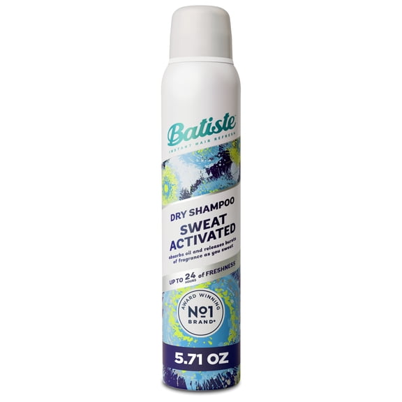 Batiste Dry Shampoo, Sweat Activated with Sweat Absorbing Technology, 5.71 OZ