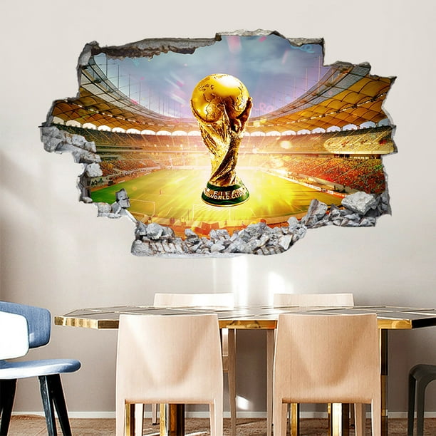 Adhesivos de pared 3D Trophy Stadium, removibles, 40 x 60 cm, PVC