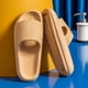 thumbnail image 4 of Bolso Sandalias Suaves Zapatillas Antideslizantes Diapositivas Para Verano Playa Mar (Café 38-39), 4 of 8