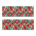 thumbnail image 2 of Hawaiian Bench Cushion Set of 2, Red Hibiscus Flowers with Green Leaves Aloha Garden Growth Summer Season, Standard Size Foam Pad and Decorative Cover, Multicolor, by Ambesonne, 2 of 4